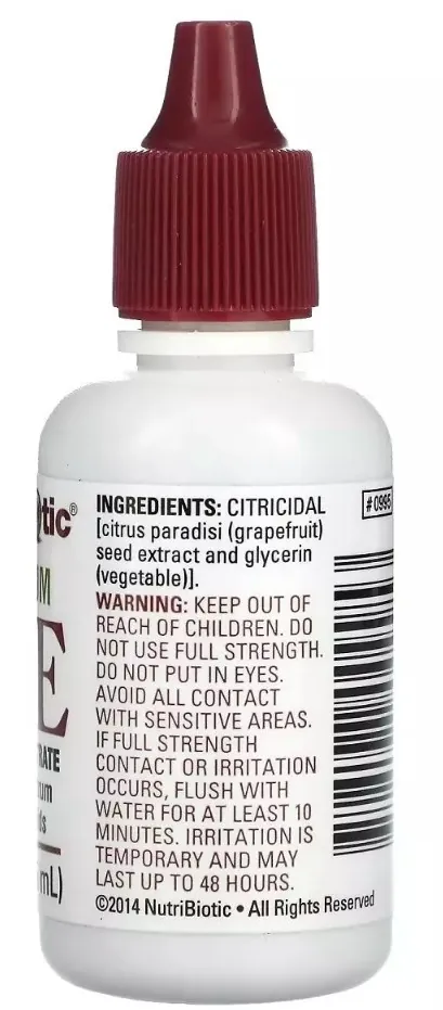 Грейпфрута насіння екстракт NutriBiotic Maximum GSE Grapefruit Seed Extract рідкий концентрат, 29,5 мл