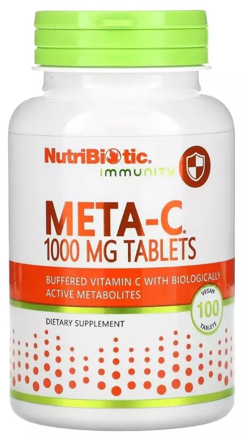 Вітамін C буферизований з метаболітами NutriBiotic Meta-C Immunity 1000 мг, 100 таблеток