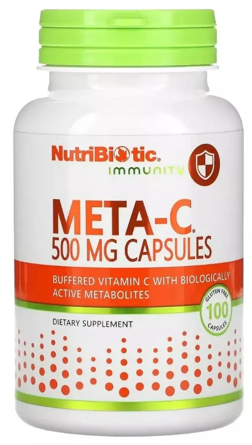 Вітамін C буферизований з метаболітами NutriBiotic Meta-C Immunity 500 мг, 100 капсул
