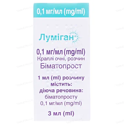 Луміган краплі оч., р-н 0.1 мг/мл по 3 мл у флак.-крап.