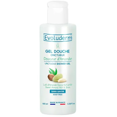 Гель для душу Evoluderm з мигдалевим молоком, 100 мл