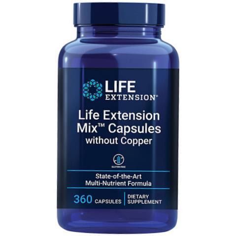 Витаминно-минеральный комплекс без меди Life Extension Mix Capsules without Copper, 360 капсул