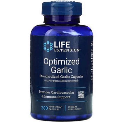 Чеснок Life Extension Optimized Garlic, 200 веганских капсул