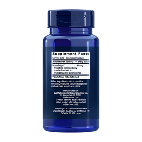Дієтична добавка Life Extension Tear Support with MaquiBright, 30 веганських капсул