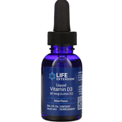 Витамин D3 Life Extension Liquid Vitamin D3 2000 мята, 29 мл