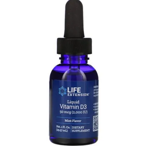 Вітамін D3 Life Extension Liquid Vitamin D3 2000 м'ята, 29 мл