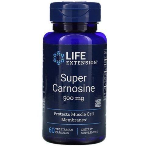 Карнозин Life Extension Super Carnosine 500, 60 веганских капсул
