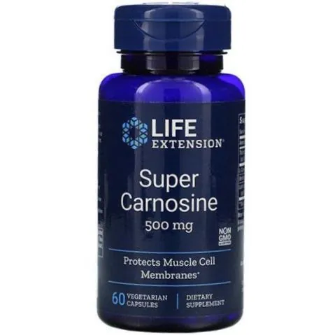 Карнозин Life Extension Super Carnosine 500, 60 веганських капсул