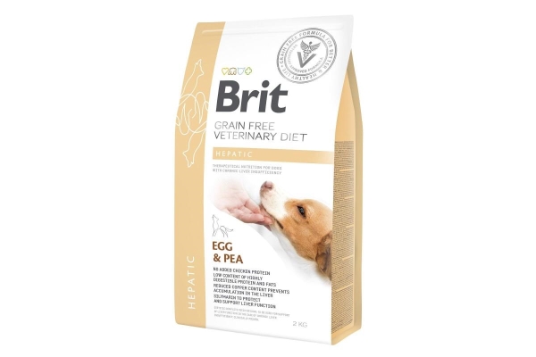 Корм сухой для собак Brit GF Veterinary Diet Hepatic при заболеваниях печени с яйцом, 2 кг