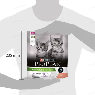 Корм сухий для стерилізованих кошенят Purina Pro Plan Sterilised Kitten з лососем, 400 г