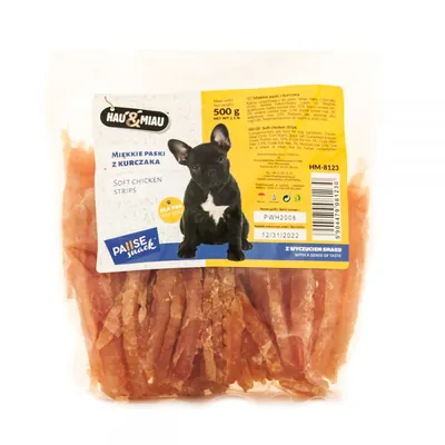 Ласощі для собак Hau&Miau Pause Snack Куряче філе (шматочки), 500 г
