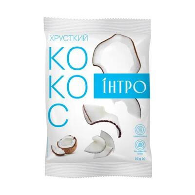 Кокос хрустящий Интро сушеные слайсы, 30 г