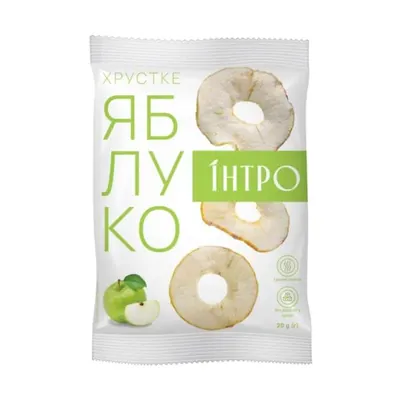 Яблуко хрустке Інтро сушені слайси, 20 г