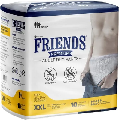 Підгузки-трусики для дорослих Friends Premium, розмір ХXL, 10 штук