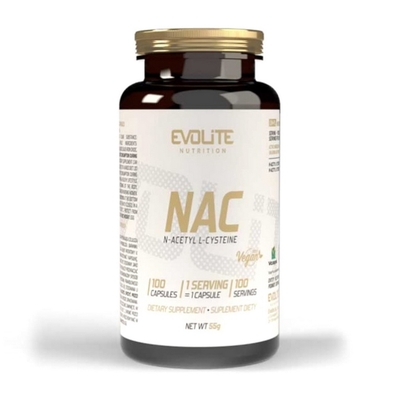 Аминокислота N-Ацетилцистеин Evolite Nutrition NAC 300 мг, 100 веганских капсул