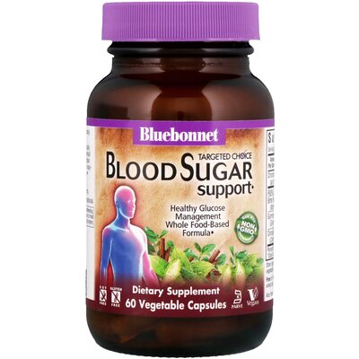 Контроль сахара в крови Bluebonnet Nutrition Targeted Choice Blood Sugar Support, 60 вегетарианских капсул