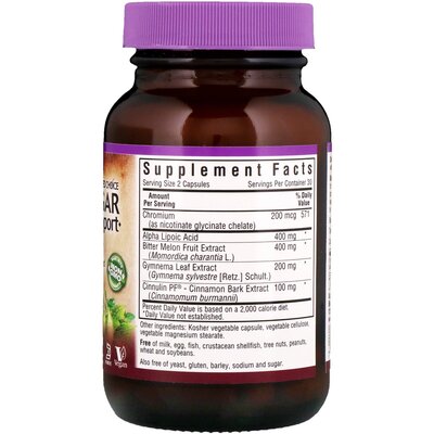 Контроль сахара в крови Bluebonnet Nutrition Targeted Choice Blood Sugar Support, 60 вегетарианских капсул