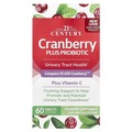 Клюква с пробиотиком 21st Century Cranberry Plus Probiotic, 60 таблеток