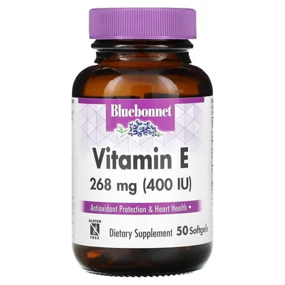 Вітамін Е 400 МО Bluebonnet Nutrition Vitamin E, 50 м'яких желатинових капсул