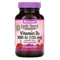 Витамин D3 5000IU Bluebonnet Nutrition Earth Sweet Chewables с малиновым вкусом, 90 жевательных таблеток