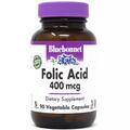 Фолиевая кислота 400 мг Bluebonnet Nutrition Folic Acid, 90 вегетарианских капсул