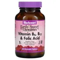 Вітамін В6, B12 + Фолієва кислота Bluebonnet Nutrition Earth Sweet Vitamin B6, B12 Plus Folic Acid, зі смаком малини, 60 жувальних таблеток
