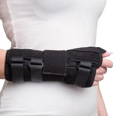 Ортез для фіксації зап'ястка та сідлоподібного суглобу Ortonia WristFix Plus Thumb, колір чорний, правий, розмір 5