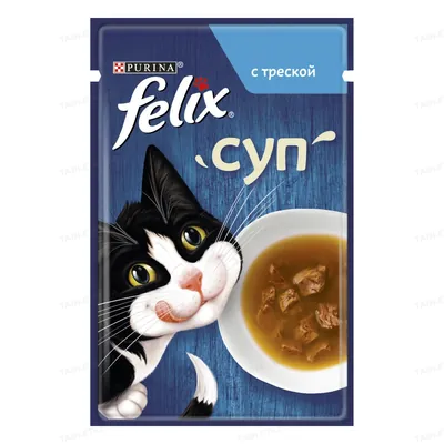 Корм вологий для кішок Purina Felix Soup Суп з тріскою, 48 г