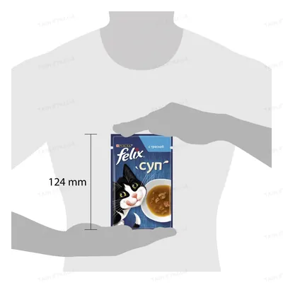 Корм вологий для кішок Purina Felix Soup Суп з тріскою, 48 г