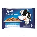 Корм вологий для кішок Purina Felix Le Ghiottonerie з лососем та тунцем, 4 штуки по 100 г