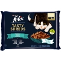 Корм влажный для кошек Purina Felix Tasty Shreds Рыбный микс, 4 штуки по 80 г