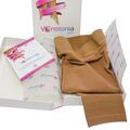 Чулки компрессионные Venotonia Soft класс компрессии 1, открытый носок, стандарт, цвет карамель, размер 3+
