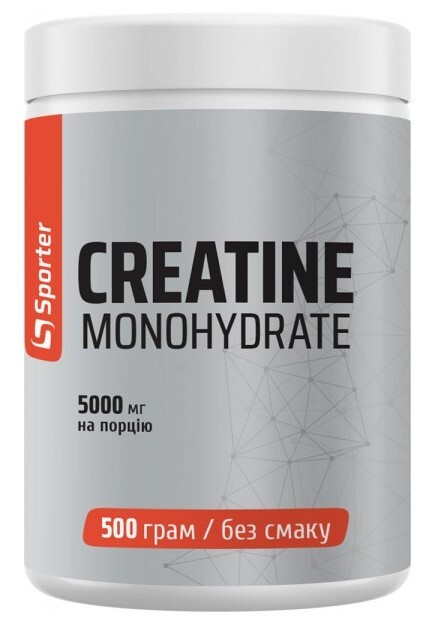 Креатин Sporter Creatine Monohydrate без вкуса, 500 г
