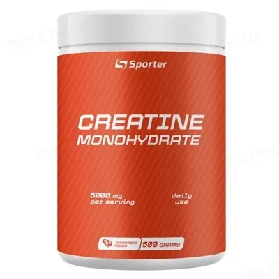 Креатин Sporter Creatine Monohydrate без смаку, 500 г