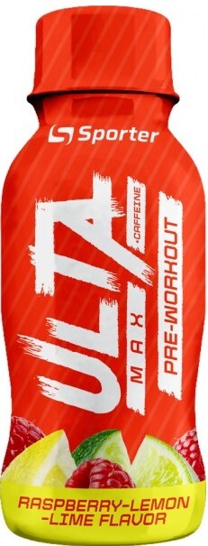 Предтренировочный комплекс Sporter Ulta Max Pre-Workout лимон-лайм-малина, 100 мл