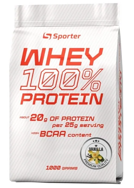 Протеїн сироватковий концентрат Sporter Whey 100% Protein ваніль, 1000 г