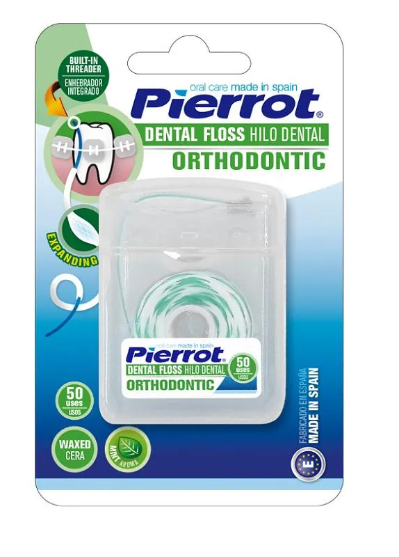 Зубна нитка Pierrot Dental Floss Hilo Dental Orthodontic ортодонтична, Ref.51, 15 м
