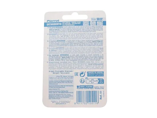 Зубна нитка Pierrot Dental Floss Hilo Dental Orthodontic ортодонтична, Ref.51, 15 м