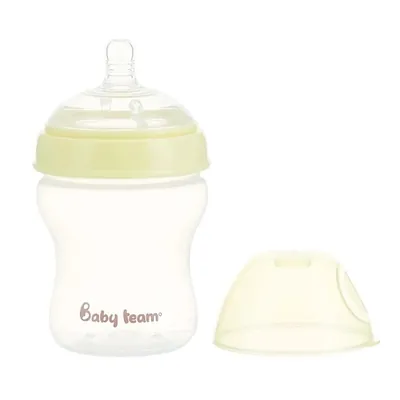 Пляшка для годування Baby Team 1015 з широким горлом і антиколіковою соскою, 250 мл