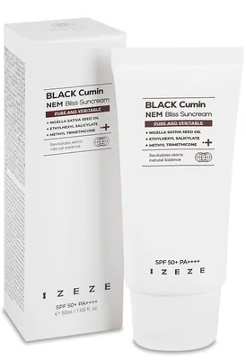 Крем сонцезахисний Izeze Black Cumin NEM Bliss SPF50+ для обличчя, 50 мл