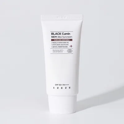Крем сонцезахисний Izeze Black Cumin NEM Bliss SPF50+ для обличчя, 50 мл