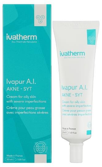 Крем для лица Ivatherm Ivapur A.I. для проблемной кожи с серьезными недостатками и акне, 30 мл