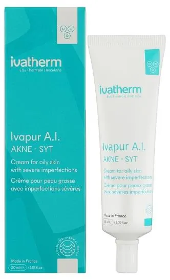 Крем для обличчя Ivatherm Ivapur A.I. для проблемної шкіри з серйозними вадами та акне, 30 мл