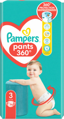 Подгузники-трусики Pampers Pants детские размер 3, 6-11 кг, 56 шт