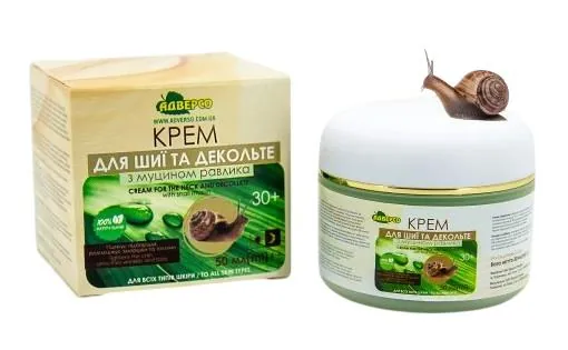 Крем для шиї та декольте Адверсо для зрілої, в'ялої, сухої шкіри з муцином равлика, 50 мл