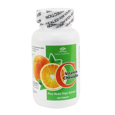 Вітамін С Nu-Health з шипшиною таблетки жувальні №100