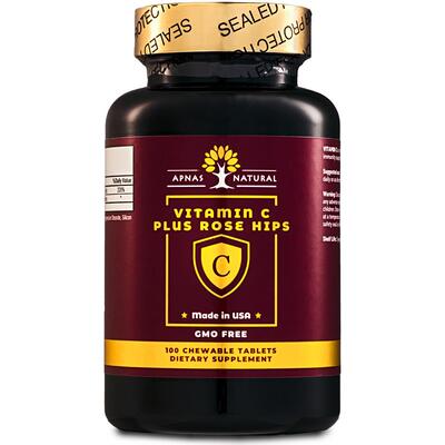 Витамин С 250 мг Apnas Natural с шиповником таблетки жевательные №100