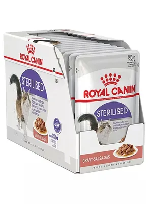 Корм вологий для стерилізованих кішок Royal Canin Sterilised Gravy від 1 року, шматочки в соусі, 12 штук по 85 г