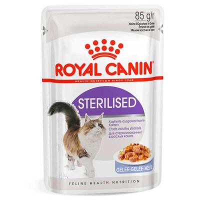 Корм влажный для стерилизованных кошек Royal Canin Sterilised Yelly от 1 года, кусочки в желе, 85 г