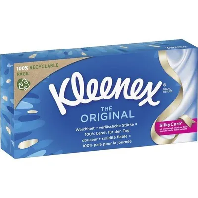 Серветки косметичні Kleenex Original тришарові в коробці, 70 шт
